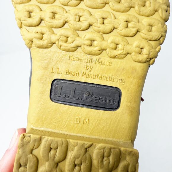 LL Bean Brown Rubber Duck Boots Women's Size 8 EUC Lace Up Made in USA - Picture 7 of 9